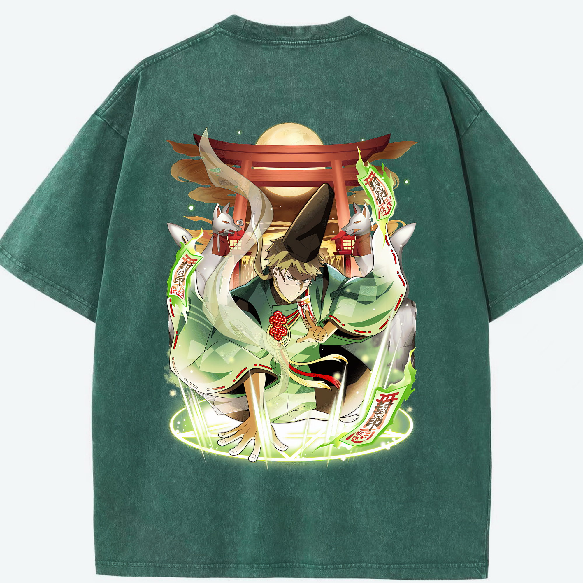 （画像用） 文豪ストレイドッグス Bungo Stray Dogs 綿100% ヴィンテージ風 半袖Tシャツ（背面プリント）
